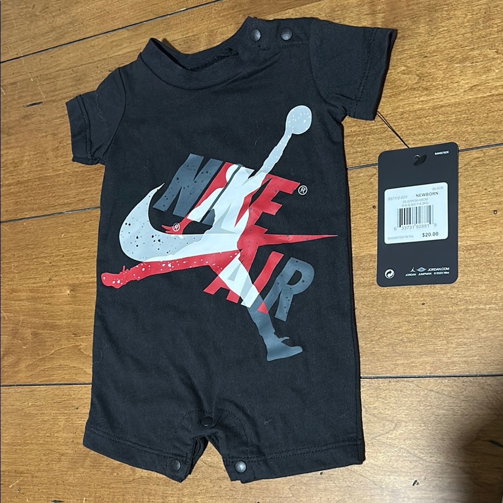 Nike Air Black Baby Romper size NB